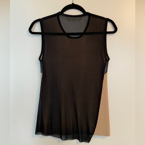 Reed Krakoff cashmere, wool, silk, & lamb’s leather top - Picture 3 of 4